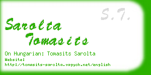 sarolta tomasits business card